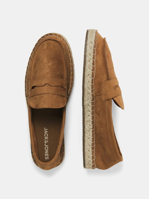 Buy Round Toe Sherlock Espadrilles Brown For Men Styli UAE