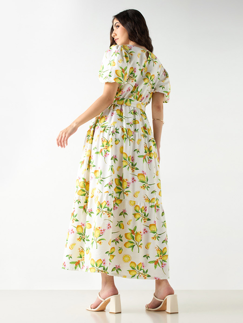 Lemon print maxi dress discount