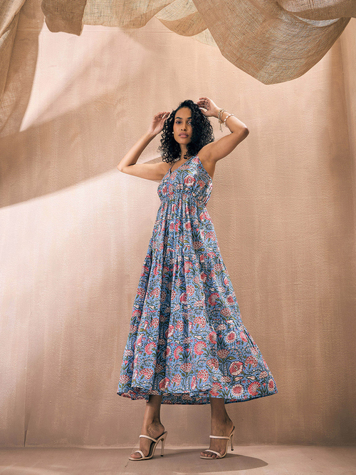 Strappy floral maxi dress on sale