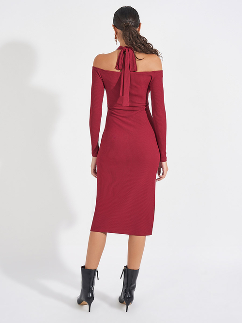 Cold shoulder bodycon dress deals