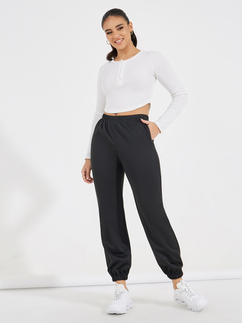 Womens cuffed joggers best sale