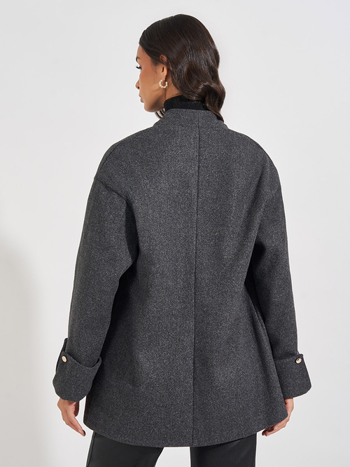 Longline wool jacket online