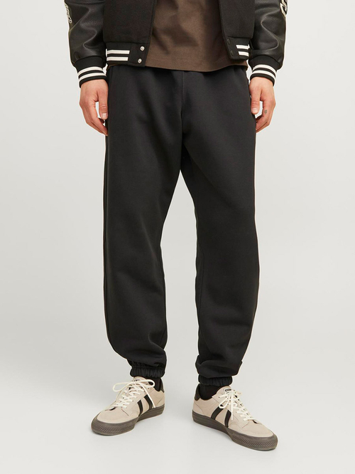 Buy Wide Leg Semi Dropped Crotch Joggers Black For Men Styli UAE