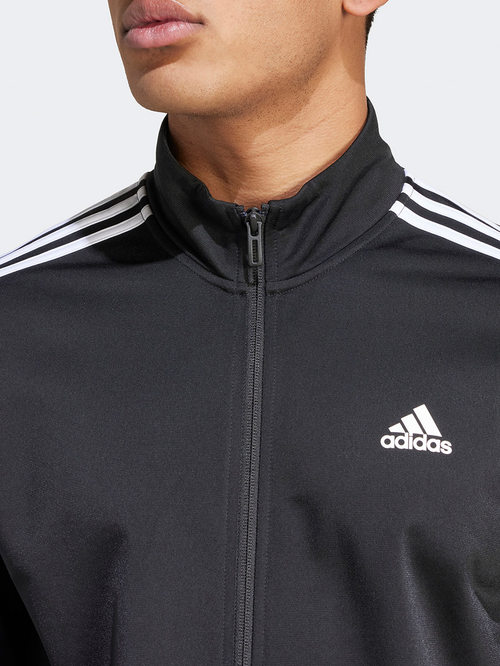 Buy Essentials Warm Up 3 Stripes Track Jacket Black For Men Styli Saudi