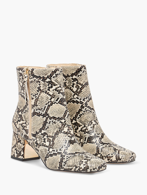 Snakeskin block heel boots 2025