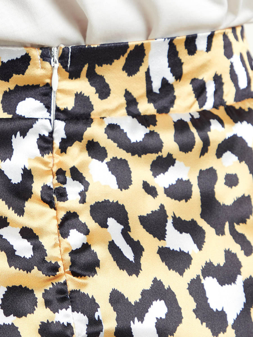 Buy Leopard Print A Line Midi Skirt Multi For Women Styli Saudi