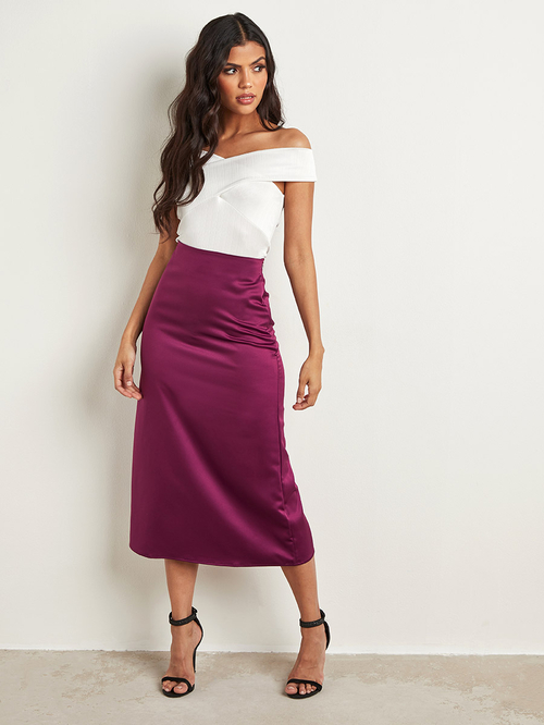 Purple skirt zipper clearance