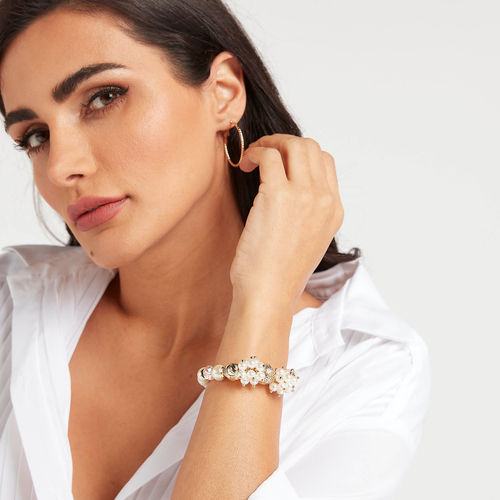 Faux pearl stretch bracelet shop