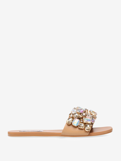 Nude rhinestone sandals hotsell