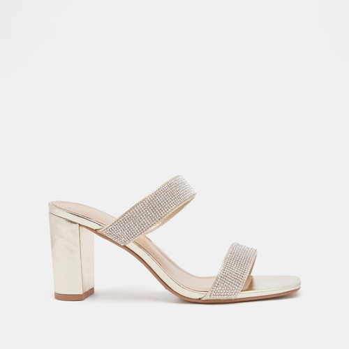 Embellished low heel sandals store