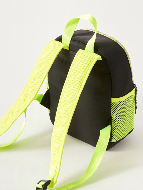 Yellow backpack with side pockets top