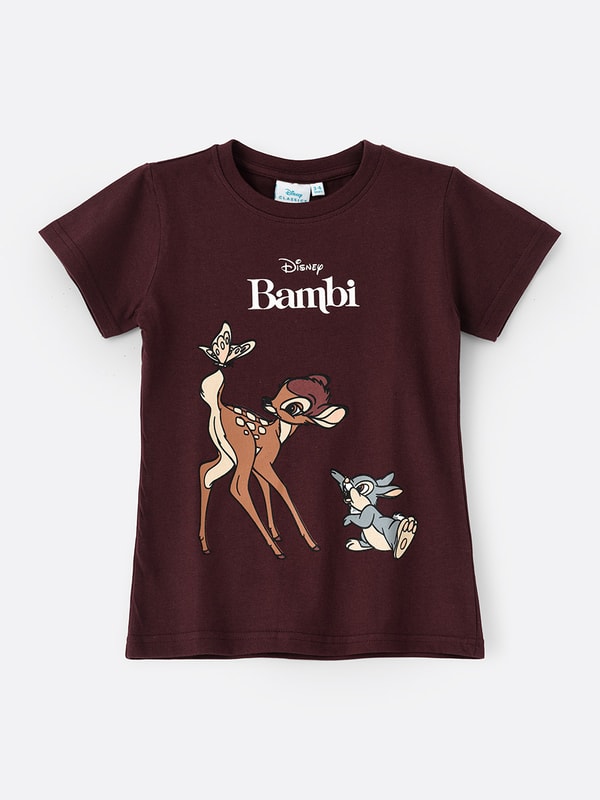 【COLOR iN ID】Ruen Bambi T-shirt Buy Disney Bambi Print Junior T-Shirt Maroon For Kids