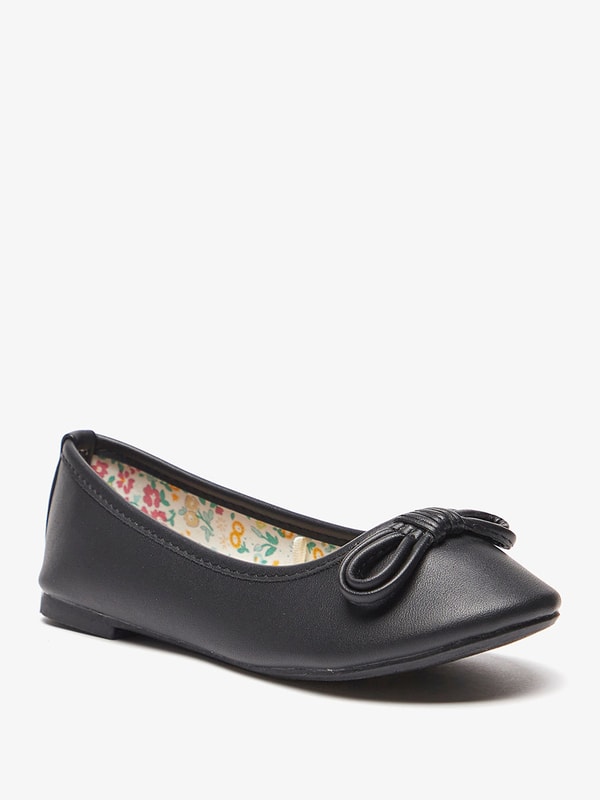 Buy Flora Bella Solid Slip On Ballerina Shoes with Bow Accent