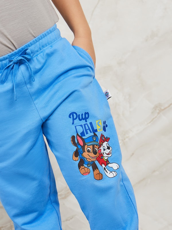 Buy Paw Patrol Print Jogger with Drawstring Blue For Kids Styli Saudi