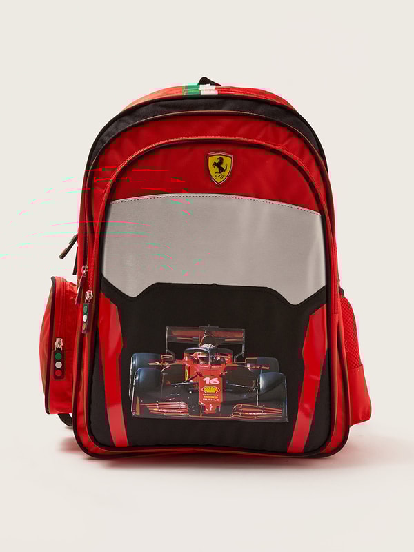Buy Ferrari Graphic Backpack 18 Inches Multi For Kids Styli UAE