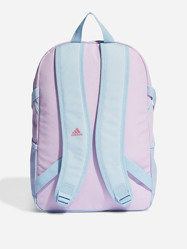 Blue and pink adidas backpack top