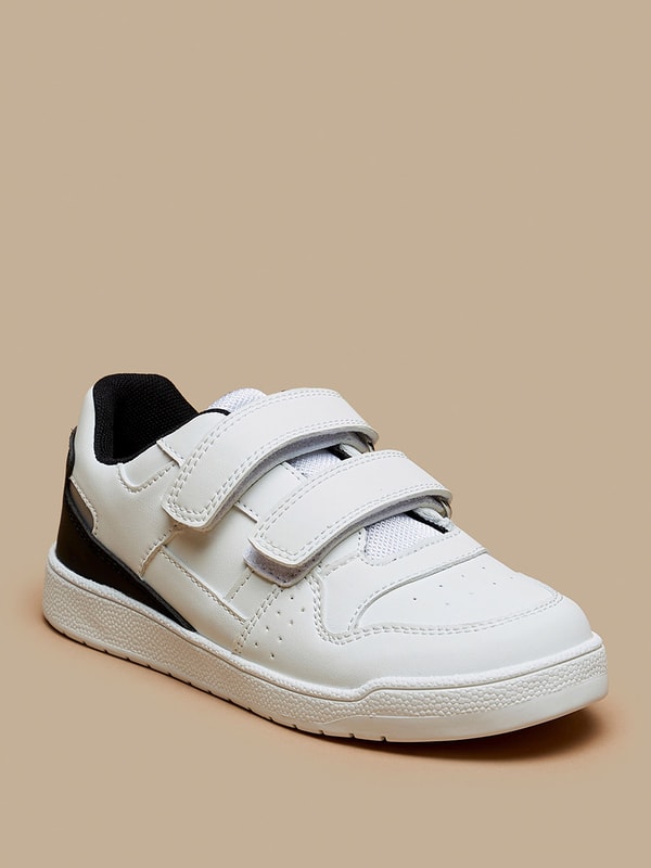 Panel Detail Sneakers with Hook and Loop Closure | Styli