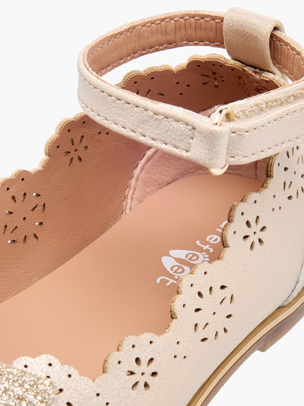 Perroquet Shoes Laser Cut Round Front Mary Janes - Bone White main image 0