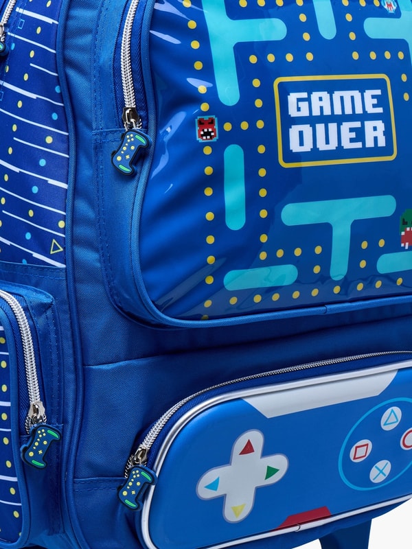 Buy Controller Print 5-Piece Trolley Backpack Set - 17 inches Blue For ...