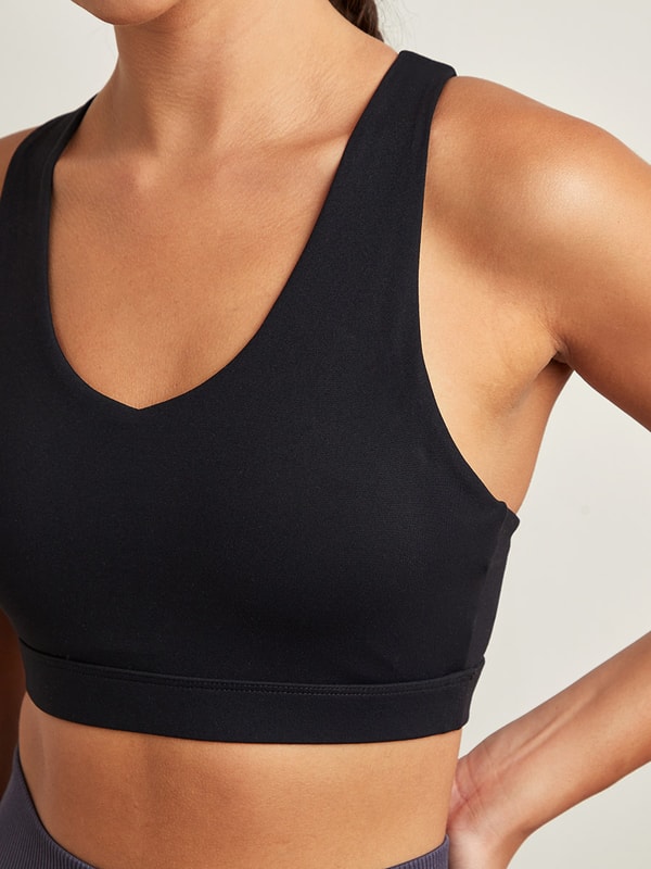 Buy Cross Back Firm Support Sports Bra Black For Women Styli Saudi