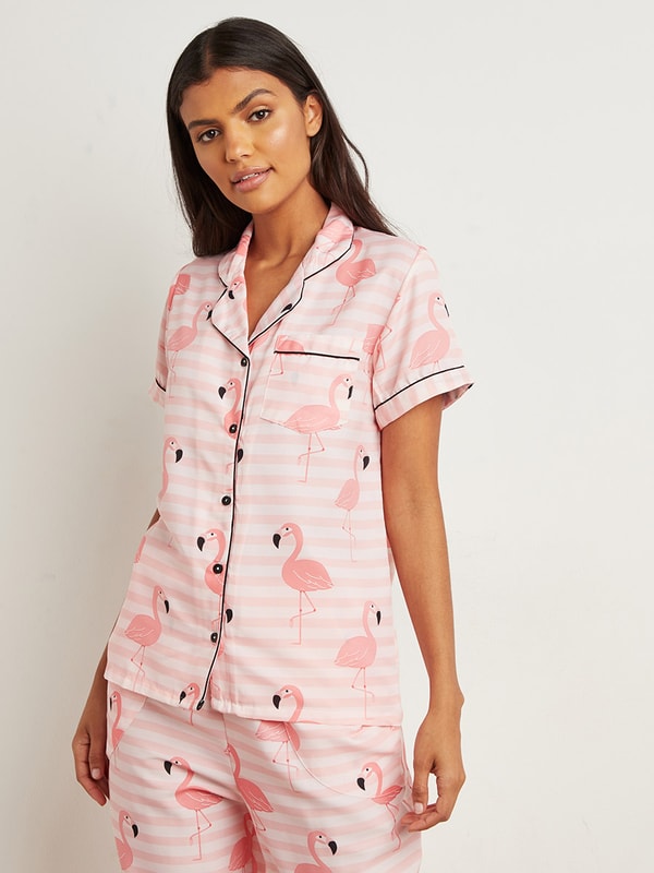 Coral Filigree PJ with Shorts  Short sleeve pajama set, Pajama set,  Capsule wardrobe