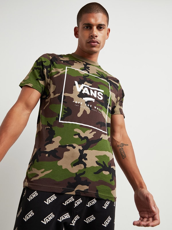 Vans men's camouflage hooded shirts & tops clearance