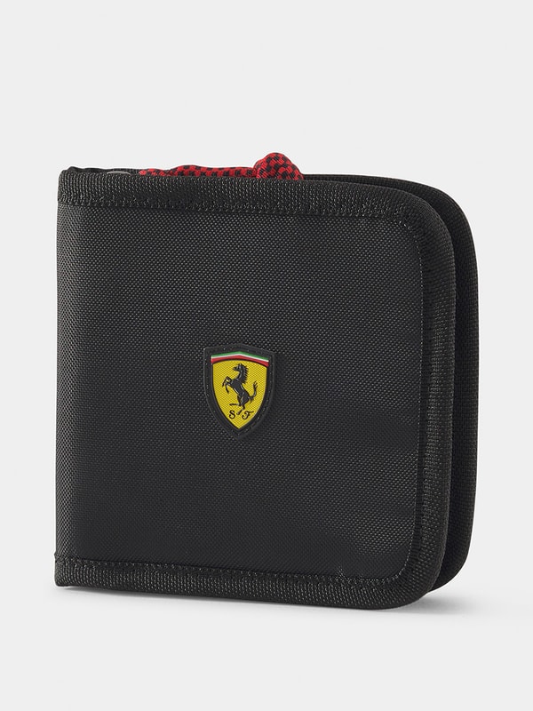 Buy Ferrari Fanwear Zip Around Wallet Black For Men Styli UAE