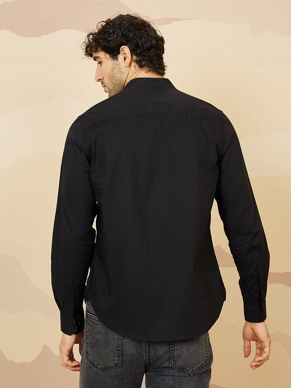 Slim fit grandad shirt discount