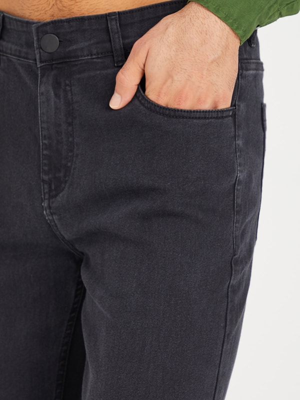 Buy Solid Regular Fit Jeans with Pocket Construct Black For Men Styli