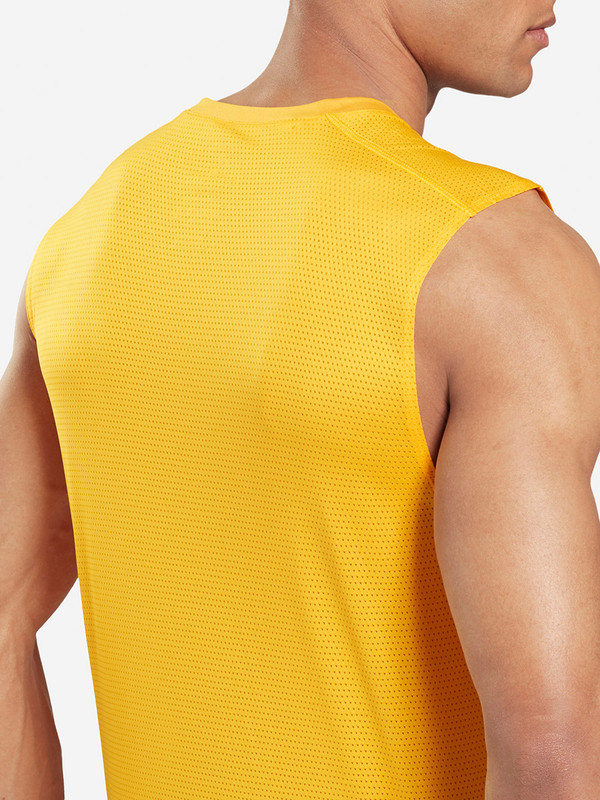 Yellow sleeveless shirt hotsell