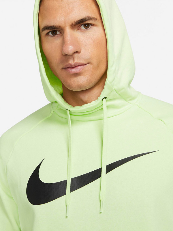 Buy Dri Fit Swoosh Detail Long Sleeves Hoodie Neon Green For Men Styli Saudi