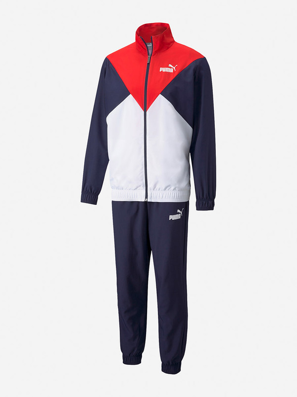 Buy Colorblock Zip Through Retro Woven Tracksuit Navy Blue For Men Styli UAE