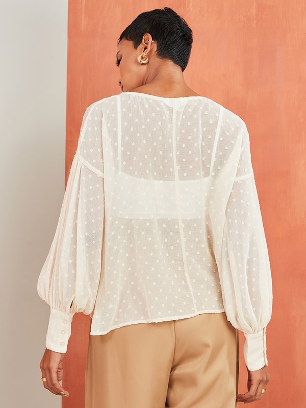 トップス eaphi volume sleeve sheer blouse 71WqFgnidSL._UY350_.jpg