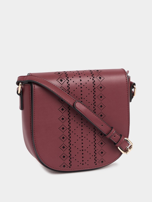 Laser Cut Front Flap Crossbody Bag Styli