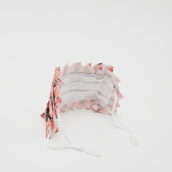 Square Ruffle R Entry Masks Buy Floral Print Ruffle Detail Face Mask Multi For Women | Styli UAE