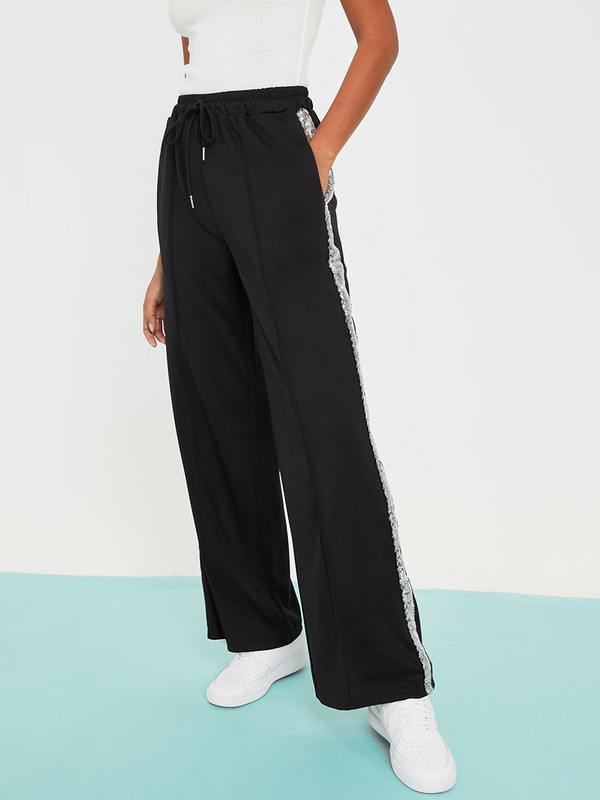 Diamante side stripe trousers best sale