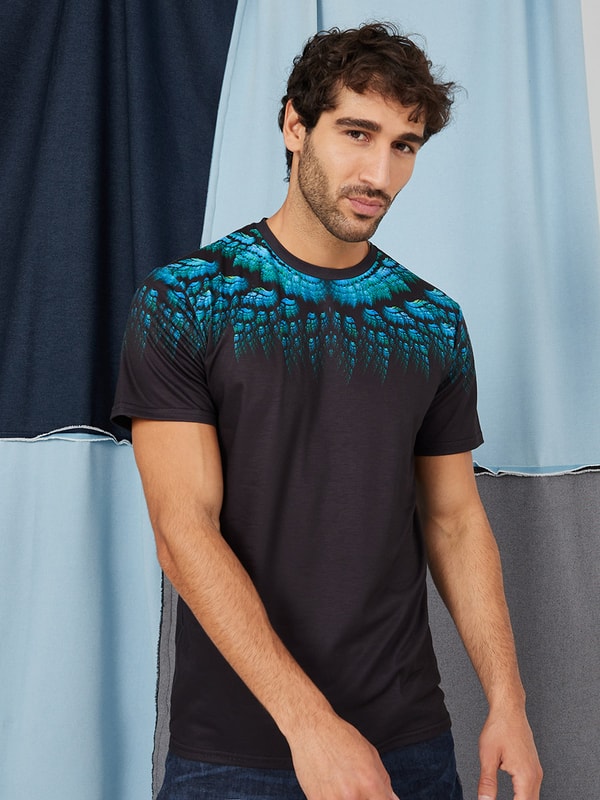 Sublimation Placement Printed Regular Fit T-shirt | Styli