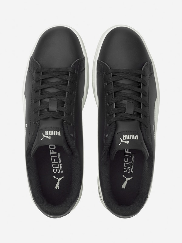 Puma smash v2 black leather cheap