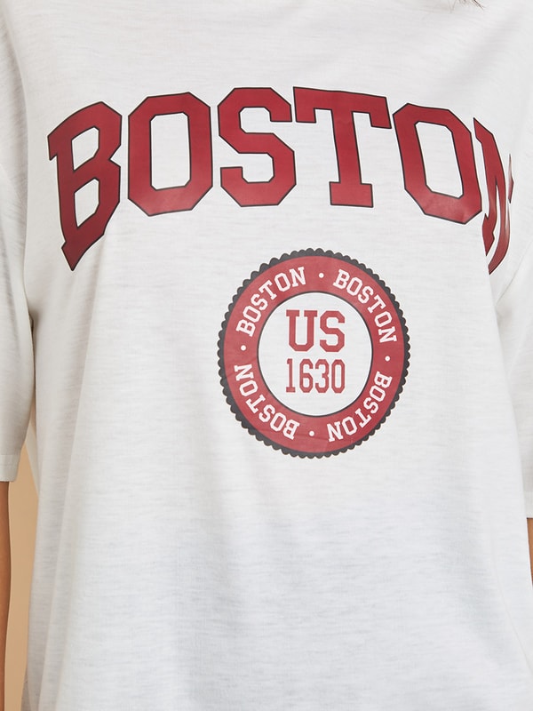 Oversized Boston Varsity T-shirt