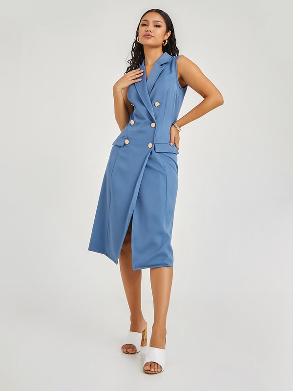 Missguided tailored blazer midi dress online