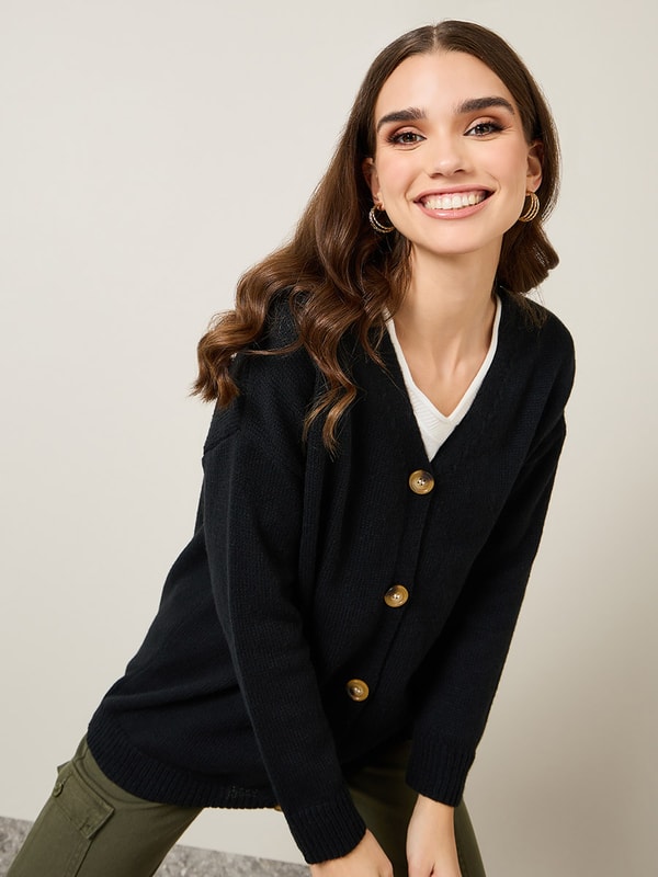 Button through top cardigan ladies