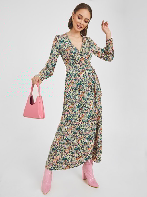 Paisley long sleeve dress hot sale