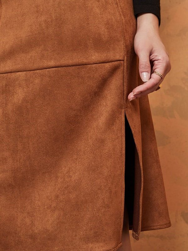 Oasis faux suede midi skirt clearance