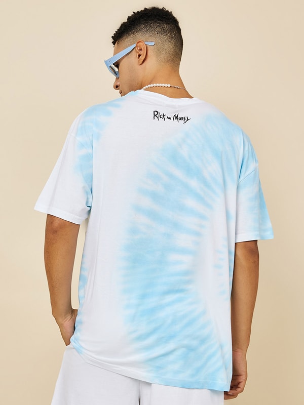 Buy Rick Morty Tie Dye Graphic Oversized T Shirt Multi For Men Styli UAE