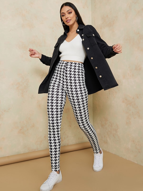 Houndstooth jeggings clearance