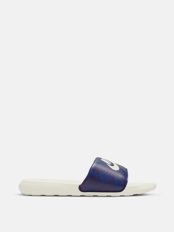 Blue nike benassi slides hot sale