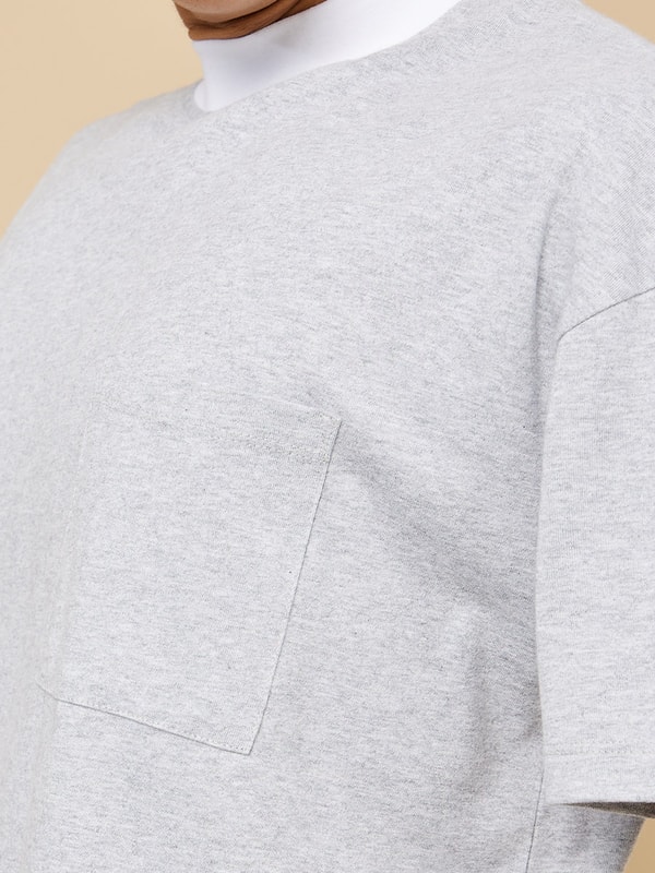 Buy Wide Rib Compact Jersey Oversized T-Shirt with Pocket