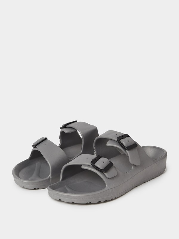 Double Strap Buckle Detail Sandals