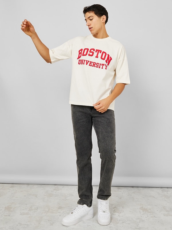 Boston White Buterscotch Oversized T-Shirt XL