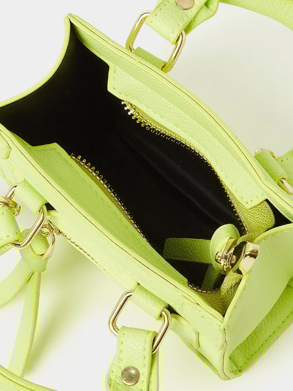 Buy Zipped Front Mini Handbag with Strap Neon Green For Women Styli Saudi
